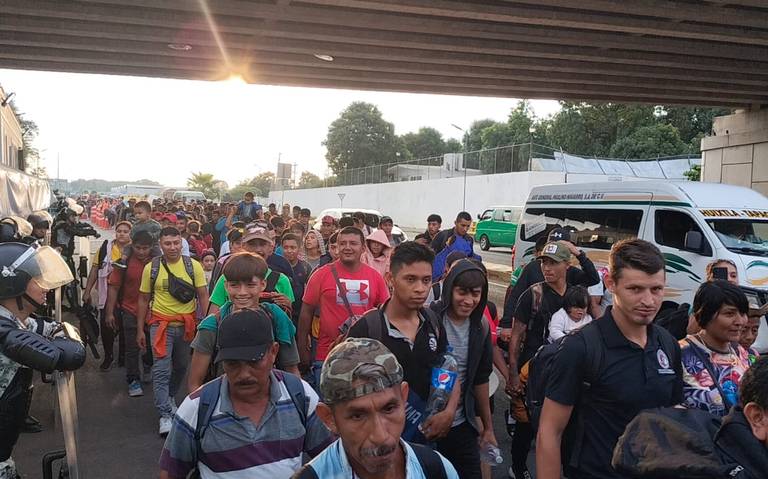 En Chiapas se forma una nueva caravans migrante sale de Tapachula